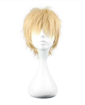 Cosplay Costume Wig Synthetic Short Party Hair Pink & Blonde mixed Anime Hair unisex  Fluffy Wigs