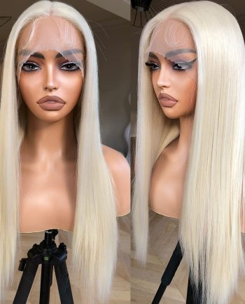 Blonde Lace Front Wig Pre Plucked, Synthetic Lace Front Wig Pre Plucked Ready to , Glueless 13X5X1 HD Lace Front Wigs for Women 180 Density, Pre-toned 613 Blonde Wig